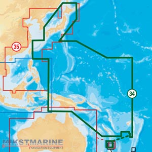 Карта Navionics 34XG: Тихий океан и Япония